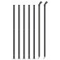 vidaXL Recinzione Metallica con Flangia Antracite 1x10 m vidaXL Recinzione Metallica con Flangia Antracite 1x10 m