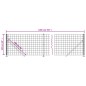 vidaXL Recinzione Metallica con Flangia Antracite 1x10 m vidaXL Recinzione Metallica con Flangia Antracite 1x10 m