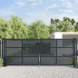 vidaXL Cancello Giardino Antracite 400x150 cm in Acciaio vidaXL Cancello Giardino Antracite 400x150 cm in Acciaio