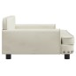 vidaXL Lettino per Cani Crema 90x53x30 cm in Velluto
