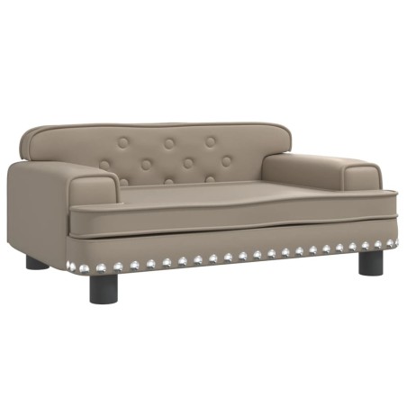 vidaXL Lettino per Cani Cappuccino 70x45x30 cm in Similpelle