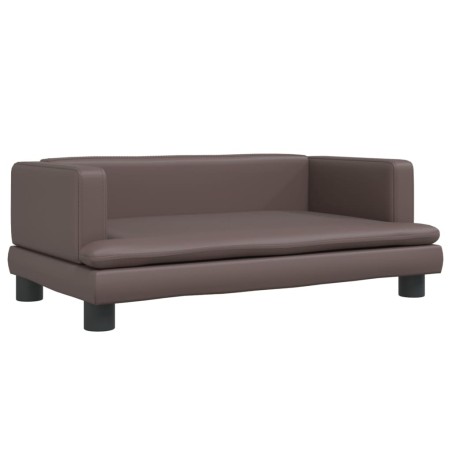 vidaXL Lettino per Cani Marrone 80x45x30 cm in Similpelle