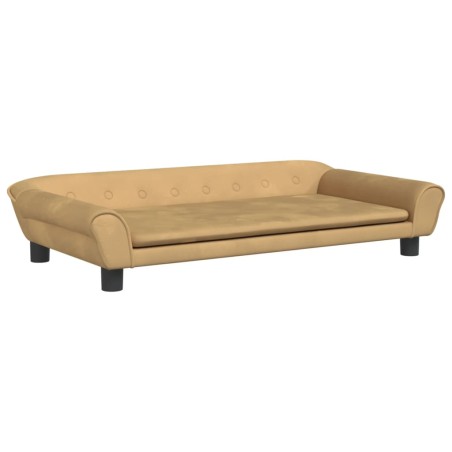 vidaXL Lettino per Cani Marrone 100x50x21 cm in Velluto