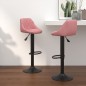 vidaXL Sgabelli da Bar 2 pz Rosa in Velluto vidaXL Sgabelli da Bar 2 pz Rosa in Velluto