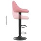 vidaXL Sgabelli da Bar 2 pz Rosa in Velluto vidaXL Sgabelli da Bar 2 pz Rosa in Velluto