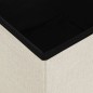 vidaXL Pouf con Contenitore Pieghevoli 2 pz Bianco Crema in Simil Lino vidaXL Pouf con Contenitore Pieghevoli 2 pz Bianco Crema in Simil Lino