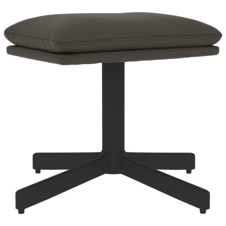 vidaXL Poggiapiedi Grigio Scuro 60x60x36 cm in Velluto