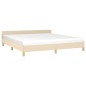 vidaXL Giroletto con Testiera Crema 160x200 cm in Tessuto