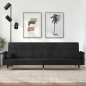 vidaXL Divano Letto con Cuscini Nero in Velluto vidaXL Divano Letto con Cuscini Nero in Velluto