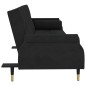 vidaXL Divano Letto con Cuscini Nero in Velluto vidaXL Divano Letto con Cuscini Nero in Velluto