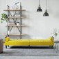 vidaXL Divano Letto con Braccioli Giallo in Velluto vidaXL Divano Letto con Braccioli Giallo in Velluto