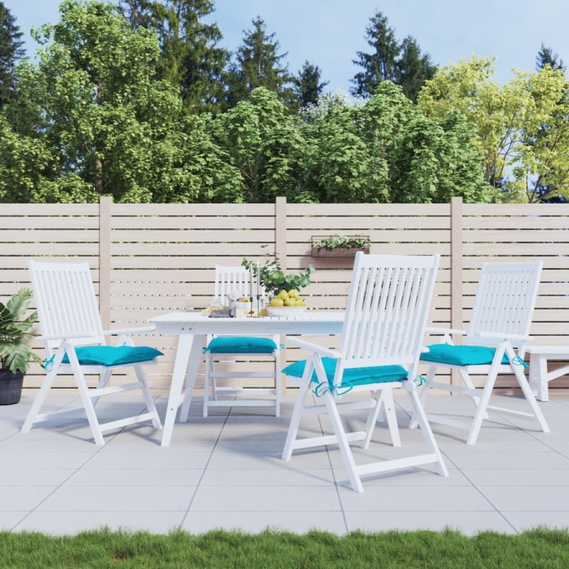 vidaXL Cuscini per Sedia 4 pz Turchese 50x50x7 cm Tessuto Oxford