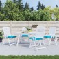 vidaXL Cuscini per Sedia 4 pz Turchese 50x50x7 cm Tessuto Oxford