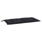 vidaXL Cuscino Panca Giardino Motivo a Quadri Nero 110x50x7 cm Tessuto