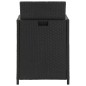 vidaXL Set da Pranzo da Giardino 9 pz con Cuscini in Polyrattan Nero vidaXL Set da Pranzo da Giardino 9 pz con Cuscini in Polyrattan Nero