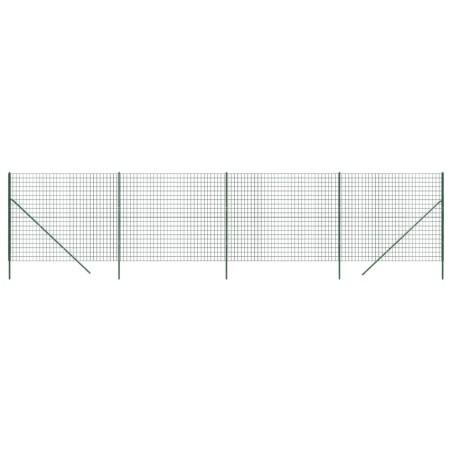 vidaXL Recinzione Metallica Verde 2,2x10 m in Acciaio Zincato