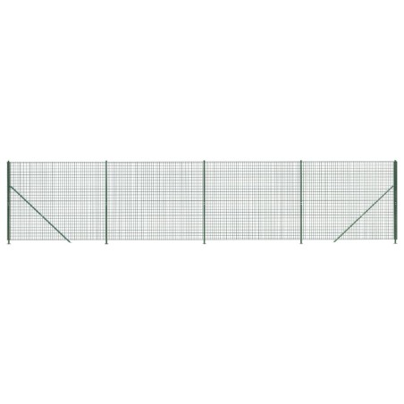 vidaXL Recinzione Metallica con Flangia Verde 2,2x10 m