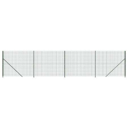 vidaXL Recinzione Metallica con Flangia Verde 1,6x10 m