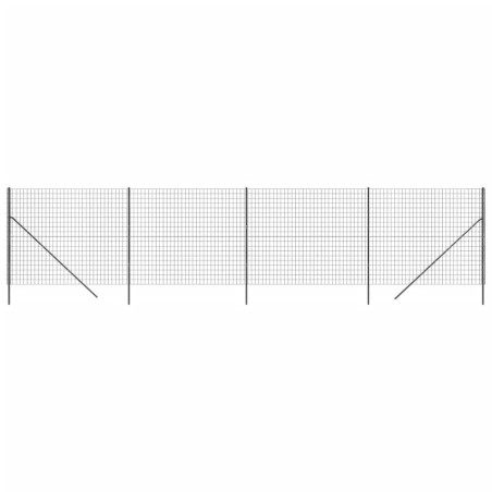 vidaXL Recinzione Metallica Antracite 2x10 m in Acciaio Zincato