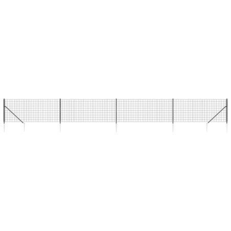 vidaXL Recinzione Metallica con Picchetti Ancoraggio Antracite 1,1x10m
