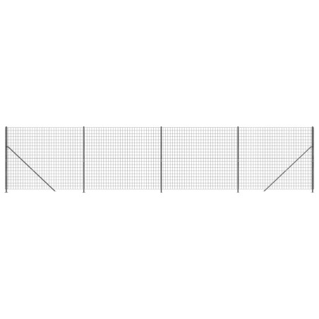 vidaXL Recinzione Metallica con Flangia Antracite 1,4x10 m