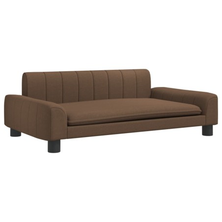 vidaXL Lettino per Cani Marrone 90x53x30 cm in Tessuto