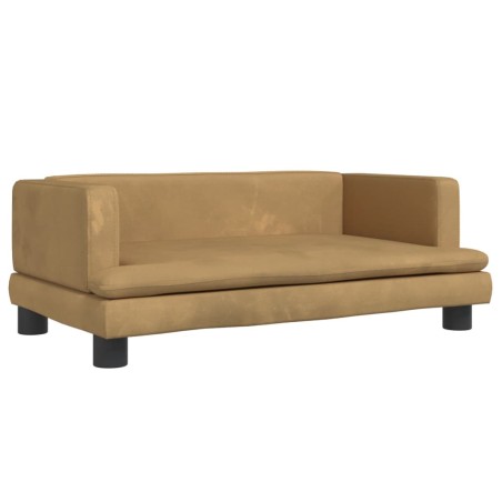 vidaXL Lettino per Cani Marrone 80x45x30 cm in Velluto