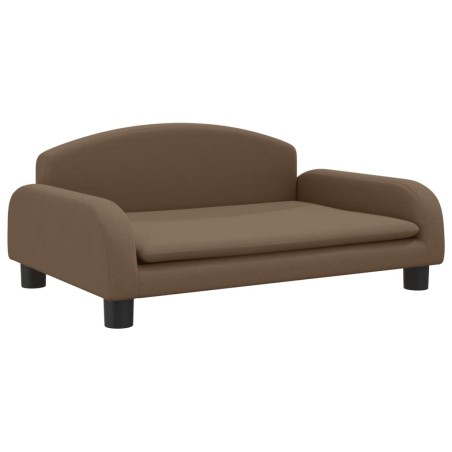 vidaXL Lettino per Cani Marrone 70x45x30 cm in Tessuto