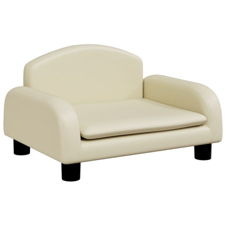 vidaXL Lettino per Cani Crema 50x40x30 cm in Similpelle