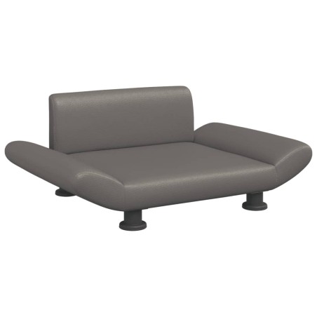 vidaXL Lettino per Cani Grigio 70x45x28 cm in Similpelle