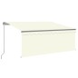 Tenda da Sole Retrattile Manuale con Parasole 3x2,5 m Crema Tenda da Sole Retrattile Manuale con Parasole 3x2,5 m Crema
