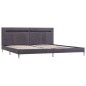vidaXL Giroletto con Luci LED Grigio in Tessuto 160x200 cm