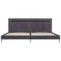 vidaXL Giroletto con Luci LED Grigio in Tessuto 160x200 cm