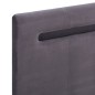 vidaXL Giroletto con Luci LED Grigio in Tessuto 160x200 cm