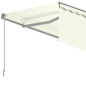 Tenda da Sole Retrattile Manuale con Parasole 3x2,5 m Crema Tenda da Sole Retrattile Manuale con Parasole 3x2,5 m Crema