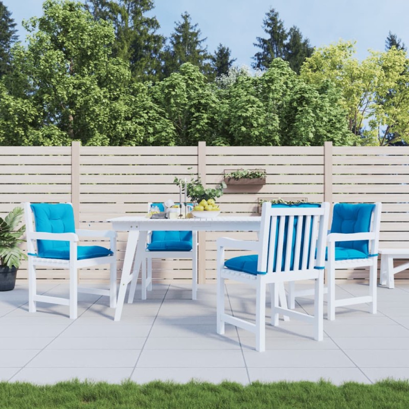 vidaXL Cuscini per Sedia da Giardino 4 pz Blu 100x50x7 cm Tessuto vidaXL Cuscini per Sedia da Giardino 4 pz Blu 100x50x7 cm Tessuto