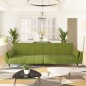 vidaXL Divano Letto a 2 Posti con 2 Cuscini Verde Chiaro in Velluto vidaXL Divano Letto a 2 Posti con 2 Cuscini Verde Chiaro in Velluto
