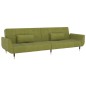 vidaXL Divano Letto a 2 Posti con 2 Cuscini Verde Chiaro in Velluto vidaXL Divano Letto a 2 Posti con 2 Cuscini Verde Chiaro in Velluto