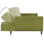 vidaXL Divano Letto a 2 Posti con 2 Cuscini Verde Chiaro in Velluto vidaXL Divano Letto a 2 Posti con 2 Cuscini Verde Chiaro in Velluto