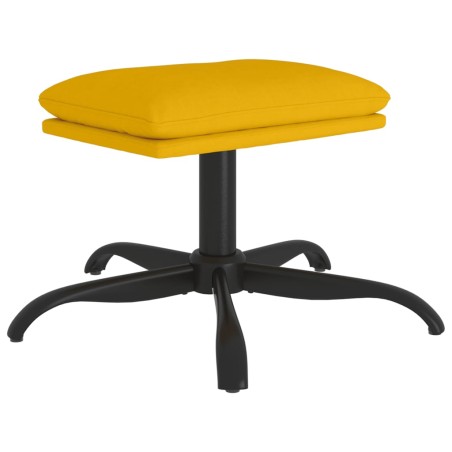 vidaXL Poggiapiedi Giallo Senape 60x60x36 cm in Velluto