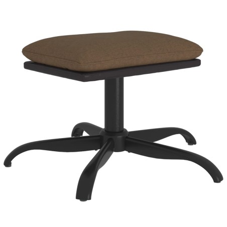 vidaXL Poggiapiedi Marrone 60x60x36 cm in Tessuto e Similpelle