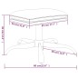 vidaXL Poggiapiedi Marrone 60x60x36 cm in Tessuto e Similpelle vidaXL Poggiapiedi Marrone 60x60x36 cm in Tessuto e Similpelle