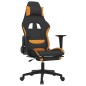 vidaXL Sedia da Gaming Massaggi e Poggiapiedi Tessuto Nero e Arancione vidaXL Sedia da Gaming Massaggi e Poggiapiedi Tessuto Nero e Arancione