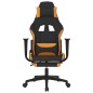 vidaXL Sedia da Gaming Massaggi e Poggiapiedi Tessuto Nero e Arancione vidaXL Sedia da Gaming Massaggi e Poggiapiedi Tessuto Nero e Arancione
