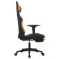 vidaXL Sedia da Gaming Massaggi e Poggiapiedi Tessuto Nero e Arancione vidaXL Sedia da Gaming Massaggi e Poggiapiedi Tessuto Nero e Arancione