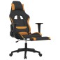 vidaXL Sedia da Gaming Massaggi e Poggiapiedi Tessuto Nero e Arancione vidaXL Sedia da Gaming Massaggi e Poggiapiedi Tessuto Nero e Arancione