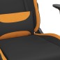 vidaXL Sedia da Gaming Massaggi e Poggiapiedi Tessuto Nero e Arancione vidaXL Sedia da Gaming Massaggi e Poggiapiedi Tessuto Nero e Arancione