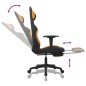 vidaXL Sedia da Gaming Massaggi e Poggiapiedi Tessuto Nero e Arancione vidaXL Sedia da Gaming Massaggi e Poggiapiedi Tessuto Nero e Arancione