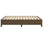 vidaXL Giroletto senza Materasso Marrone Scuro 140x190 cm Tessuto vidaXL Giroletto senza Materasso Marrone Scuro 140x190 cm Tessuto