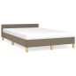 vidaXL Giroletto senza Materasso Tortora 120x200 cm Tessuto vidaXL Giroletto senza Materasso Tortora 120x200 cm Tessuto